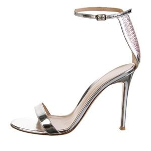 Gianvito Rossi Silver and Pink Sandals